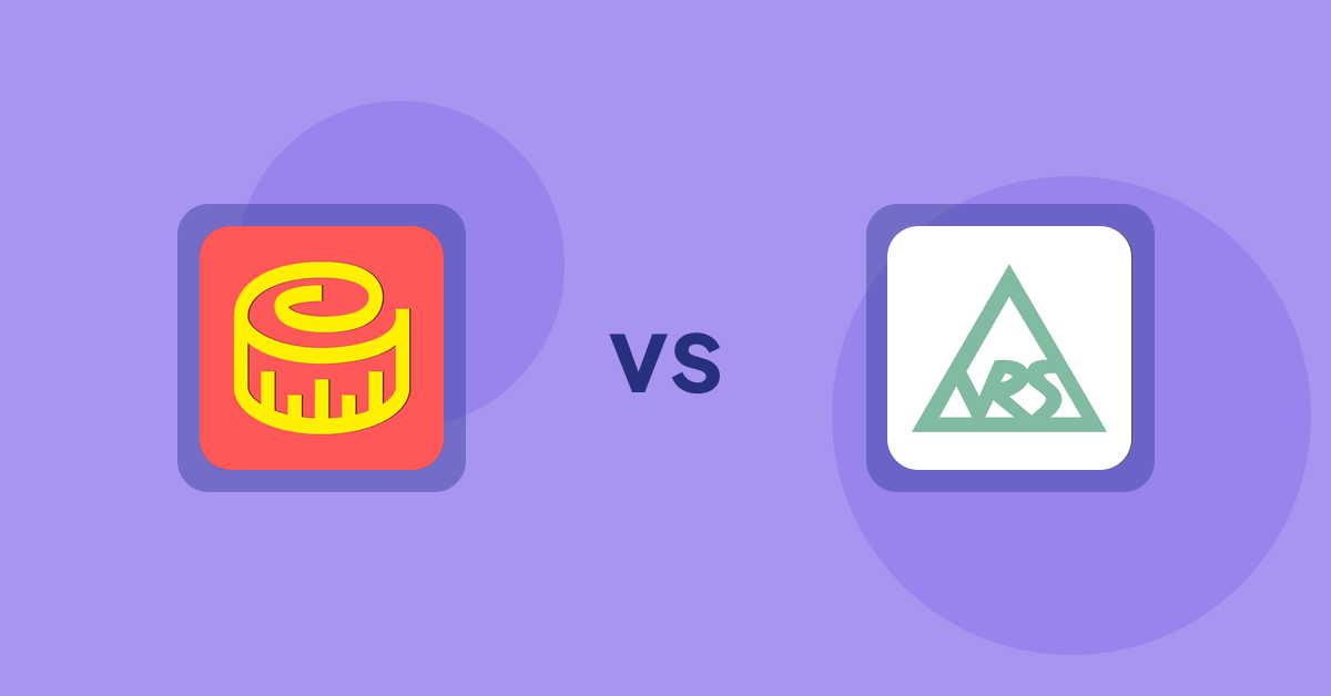 Shopify Product Display Apps: Snake Size Chart & Size Guide vs VRSHOPii