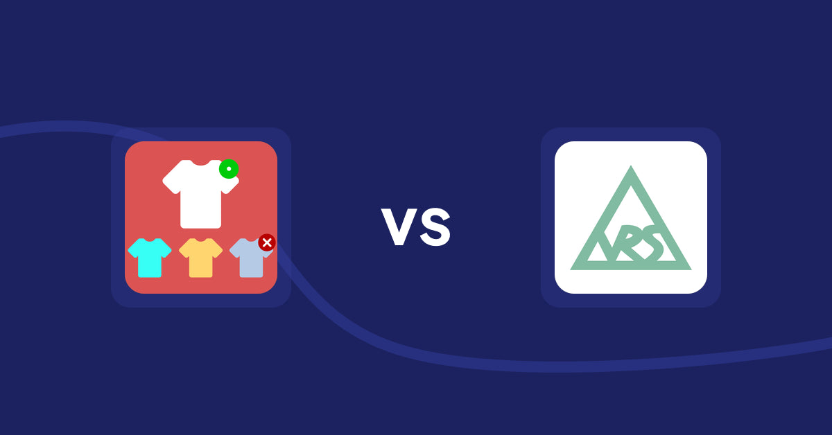 Shopify Product Display Apps: ST: Product & Collection Sort vs. VRSHOPii