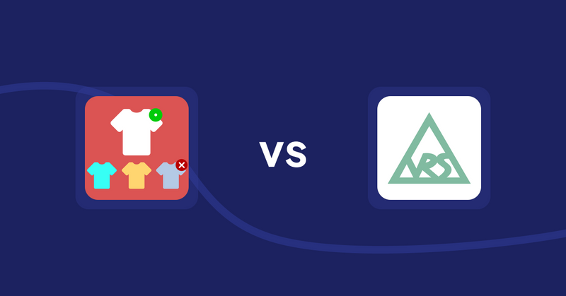 Shopify Product Display Apps: ST: Product & Collection Sort vs. VRSHOPii
