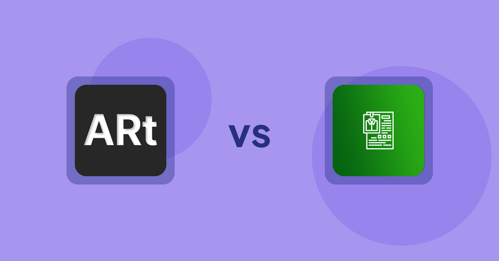 Shopify Product Display Apps: Wall Art Viewer AR vs OC Product Size Chart