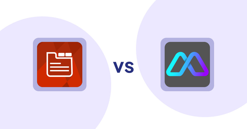 Shopify Product Display Apps: Tabs: SEO Product Tabs with AI vs Metadrob: Create Virtual Store