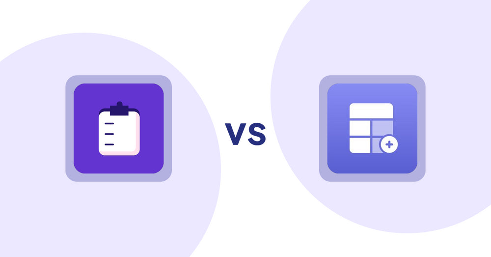 Shopify Product Display Apps: WSH Order Form & ReOrder vs Eazy Specification Tags Table