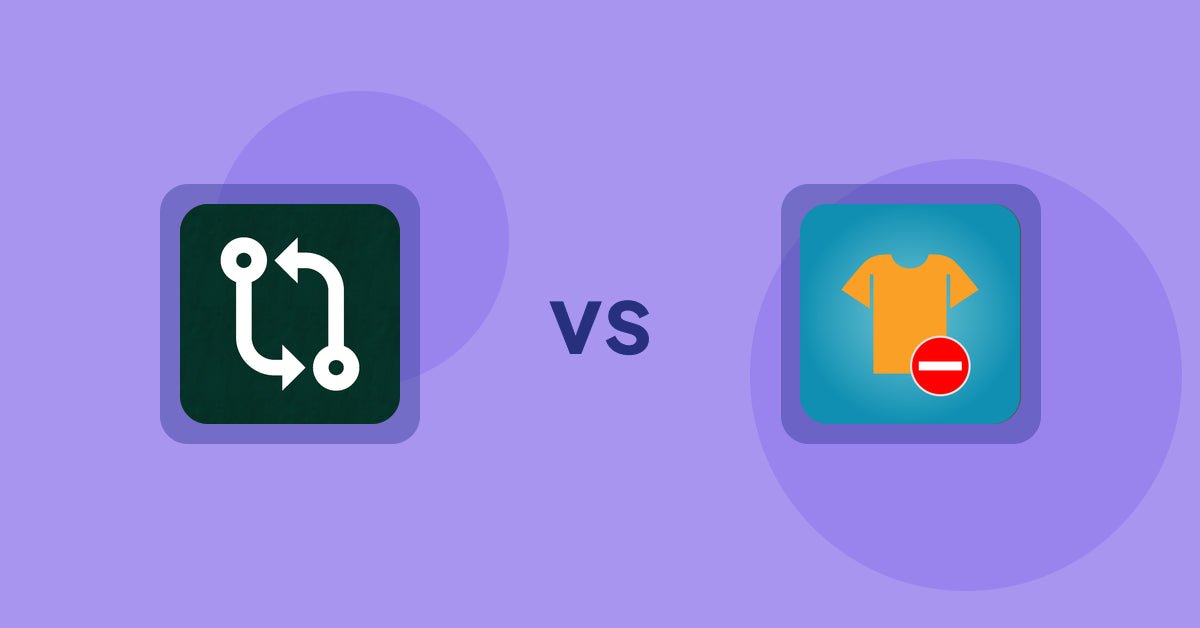 Shopify Product Display Apps: Compareder ‑ Product Compare vs. Products Unavailable