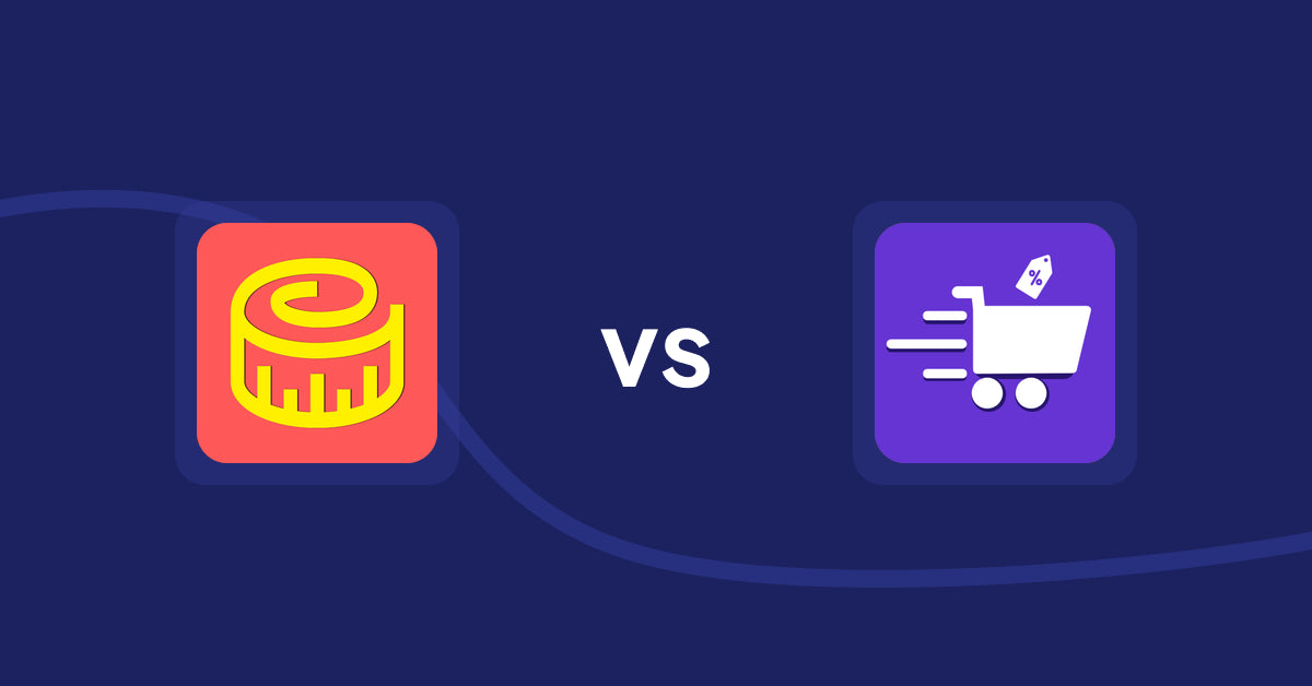Shopify Product Display Apps: Snake Size Chart & Size Guide vs Cypher Bulk Order Page & Price