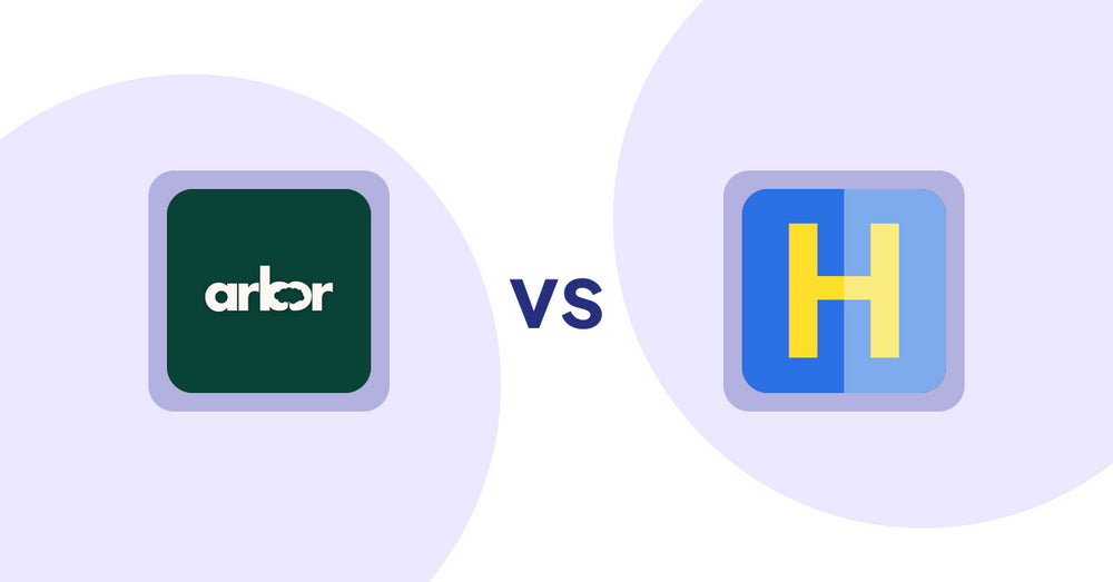 Shopify Product Display Apps: Arbor ― Carbon Transparency vs. HiVar: Hide Sold Out Variants