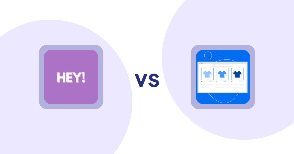 Shopify Product Display Apps: Hey! Product Page Banner & Text vs. Hura Product Showcase Builder