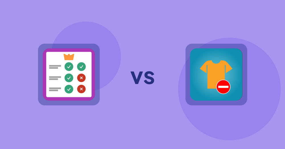Shopify Product Display Apps: Pretty Comparison Tables vs Products Unavailable