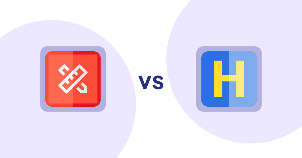 Shopify Product Display Apps: RT: Size Chart, Size Guide vs HiVar: Hide Sold Out Variants