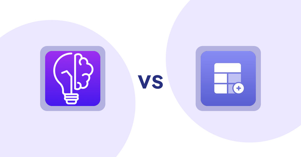 Shopify Product Display Apps: GoWise: AI Product Description vs. Eazy Specification Tags Table
