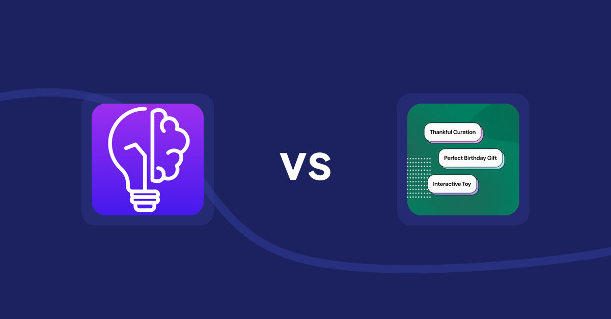 Shopify Product Display Apps: GoWise: AI Product Description vs FeatureFrame ‑ Pretty Product