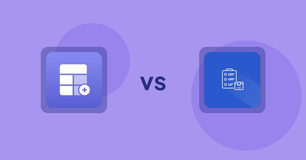 Shopify Product Display Apps: Eazy Specification Tags Table vs. Addify ‑ Products Table List