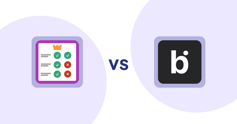 Shopify Product Display Apps: Pretty Comparison Tables vs bitAI: Advance Sort Collection