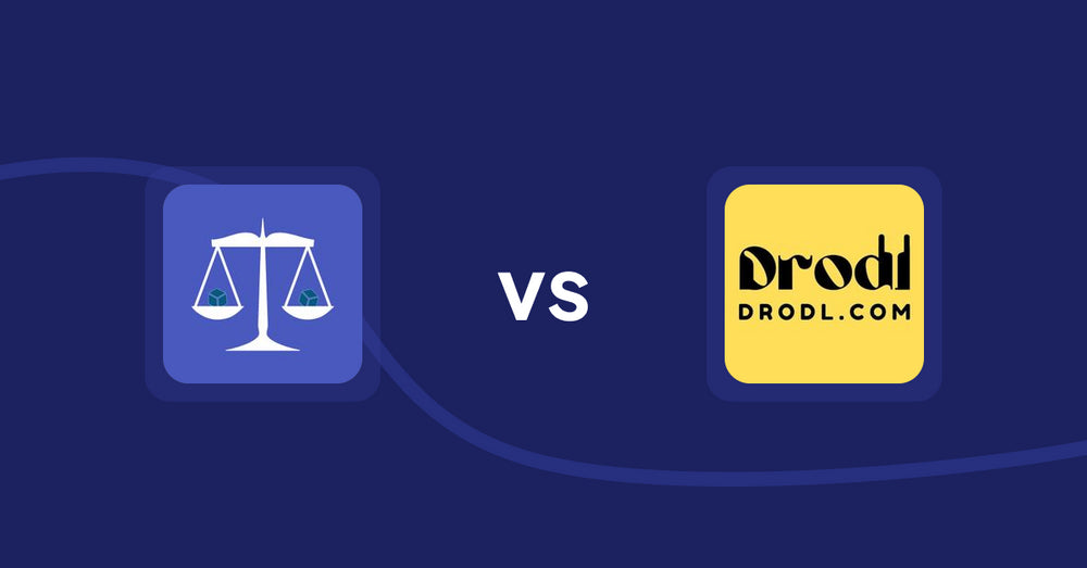 Shopify Product Display Apps: Equate ‑ Product Compare vs Drodl: Hide SoldOut Products