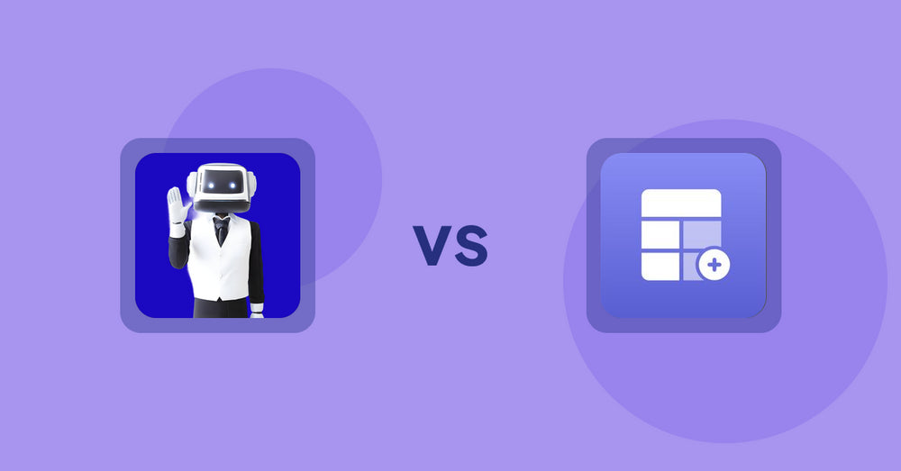 Shopify Product Display Apps: ShopCierge — AI Sales Chatbot vs Eazy Specification Tags Table