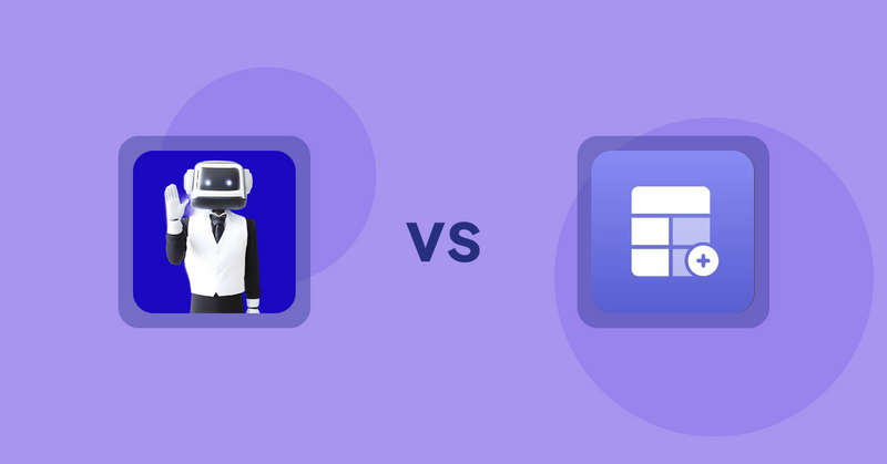 Shopify Product Display Apps: ShopCierge — AI Sales Chatbot vs Eazy Specification Tags Table