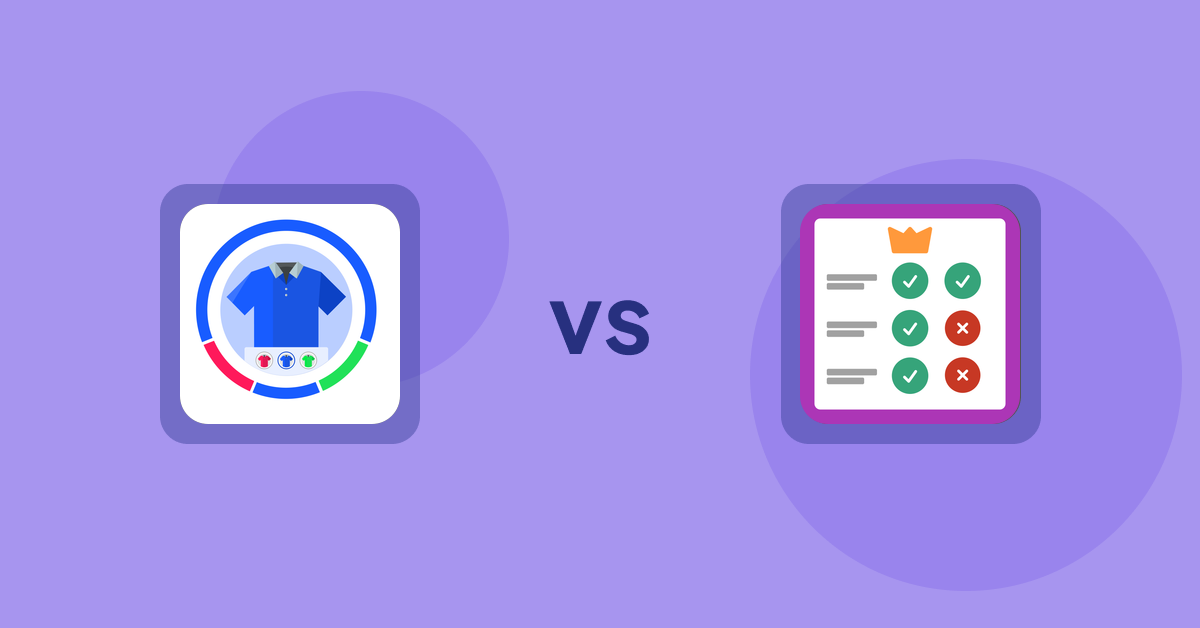 Shopify Product Display Apps: EVS ‑ Easy Variation Swatches vs Pretty Comparison Tables