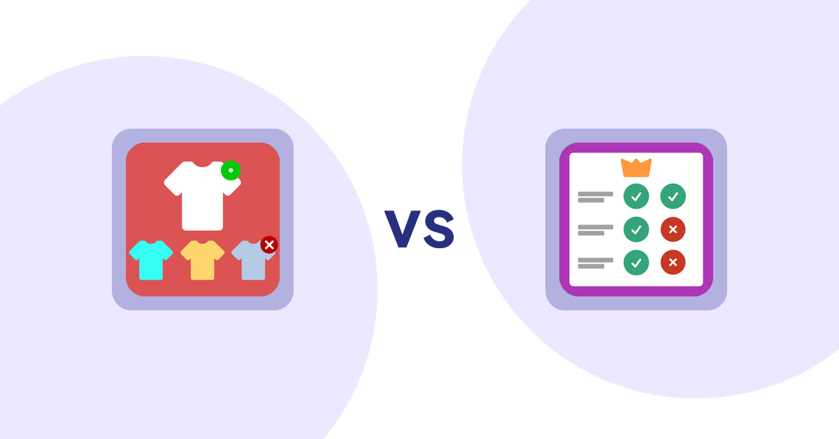 Shopify Product Display Apps: ST: Product & Collection Sort vs Pretty Comparison Tables