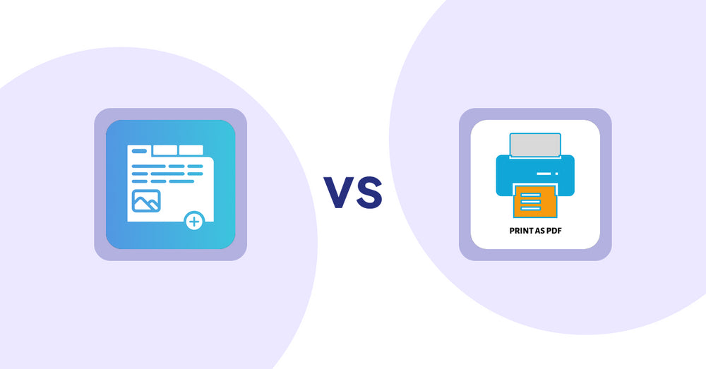 Shopify Product Display Apps: Advanced Product Tabs vs LitPDP ‑ Print as PDF