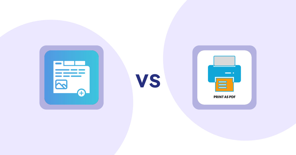 Shopify Product Display Apps: Advanced Product Tabs vs LitPDP ‑ Print as PDF
