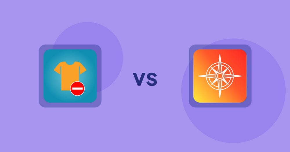 Shopify Product Display Apps: Products Unavailable vs. Compass Navigation