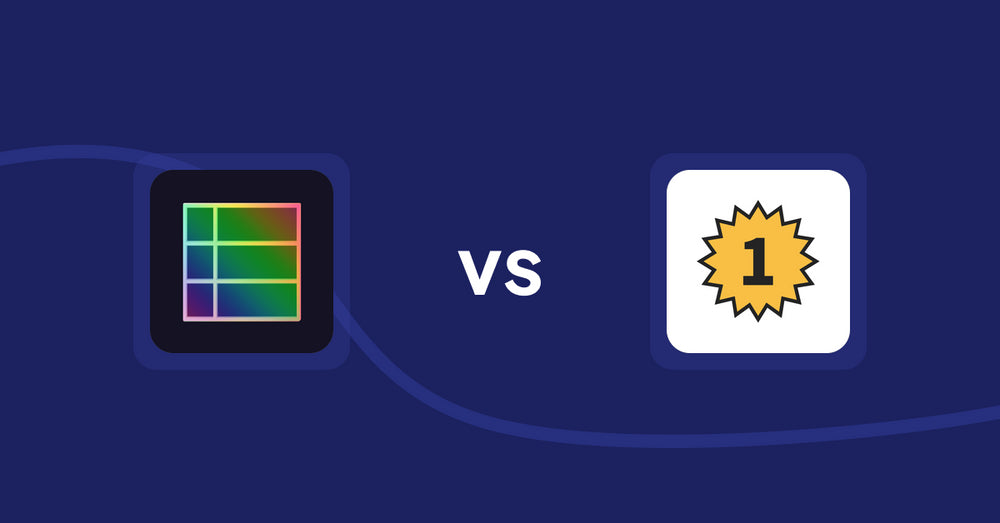 Shopify Product Display Apps: TableFlow Specification Table vs. UR: Smart Ranking