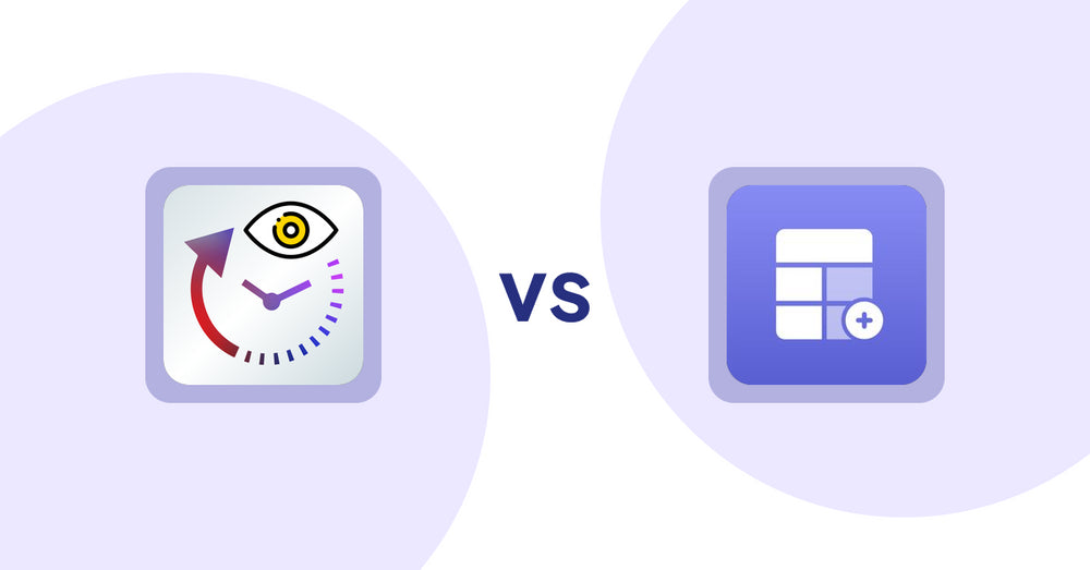 Shopify Product Display Apps: JustViewed ‑ Recently Products vs Eazy Specification Tags Table