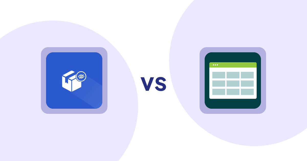 Shopify Product Display Apps: Addify ‑ Hide Products vs Product Table