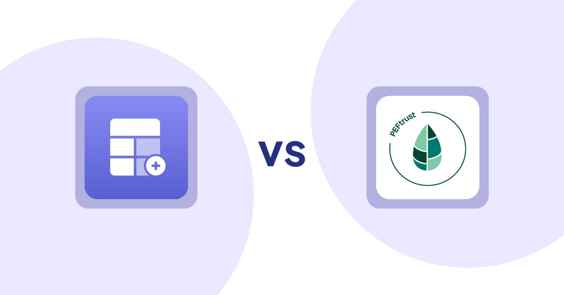 Shopify Product Display Apps: Eazy Specification Tags Table vs. Peftrust