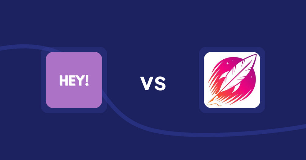 Shopify Product Display Apps: Hey! Product Page Banner & Text vs. Wordsmith: Content Generator
