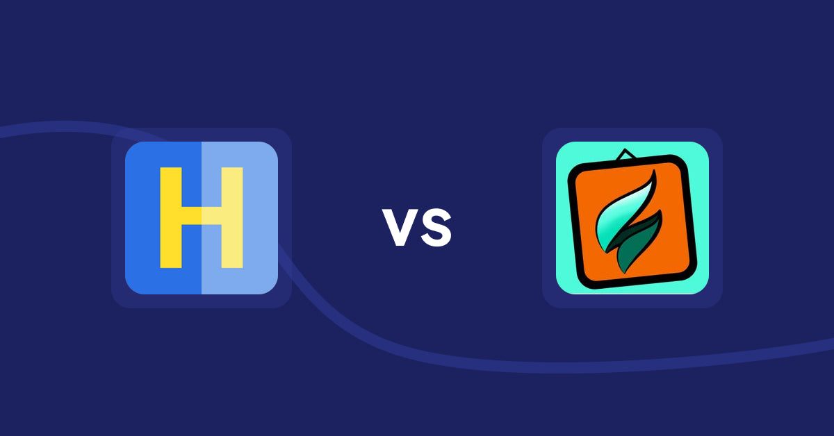 Shopify Product Display Apps: HiVar: Hide Sold Out Variants vs SMART ‑ Art Product Builder