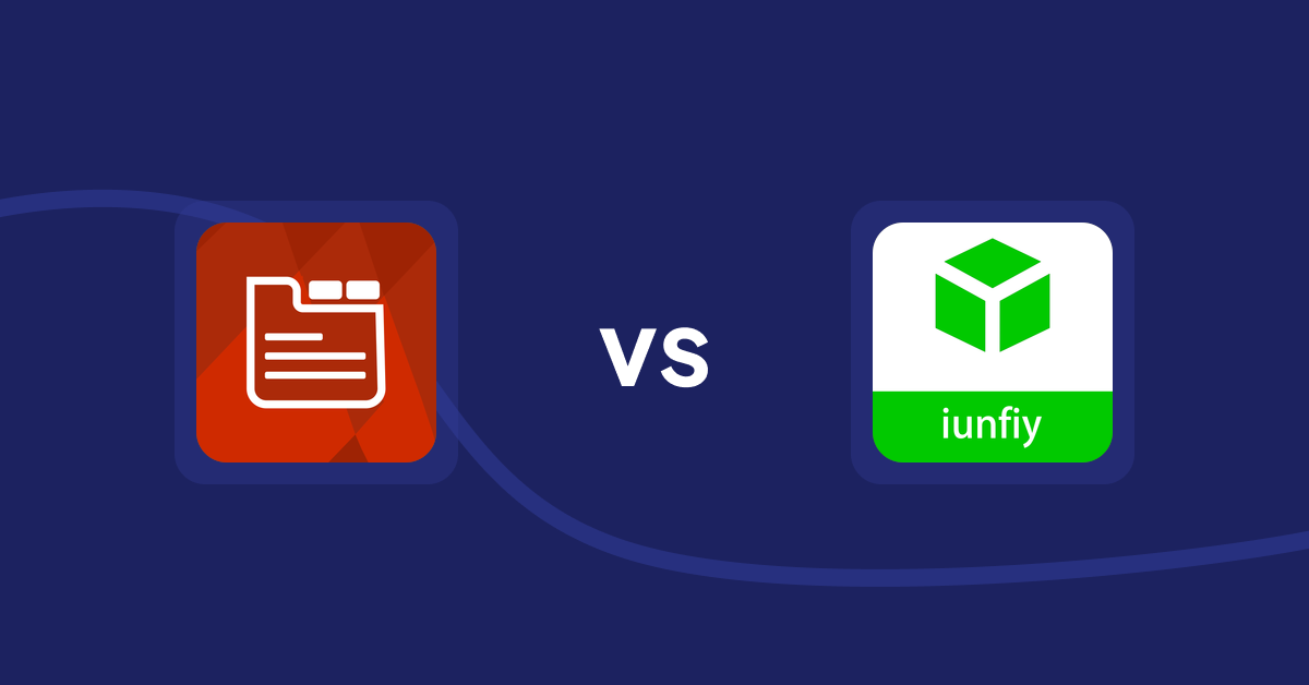 Shopify Product Display Apps: Tabs: SEO Product Tabs with AI vs. iunfiy • Related Products