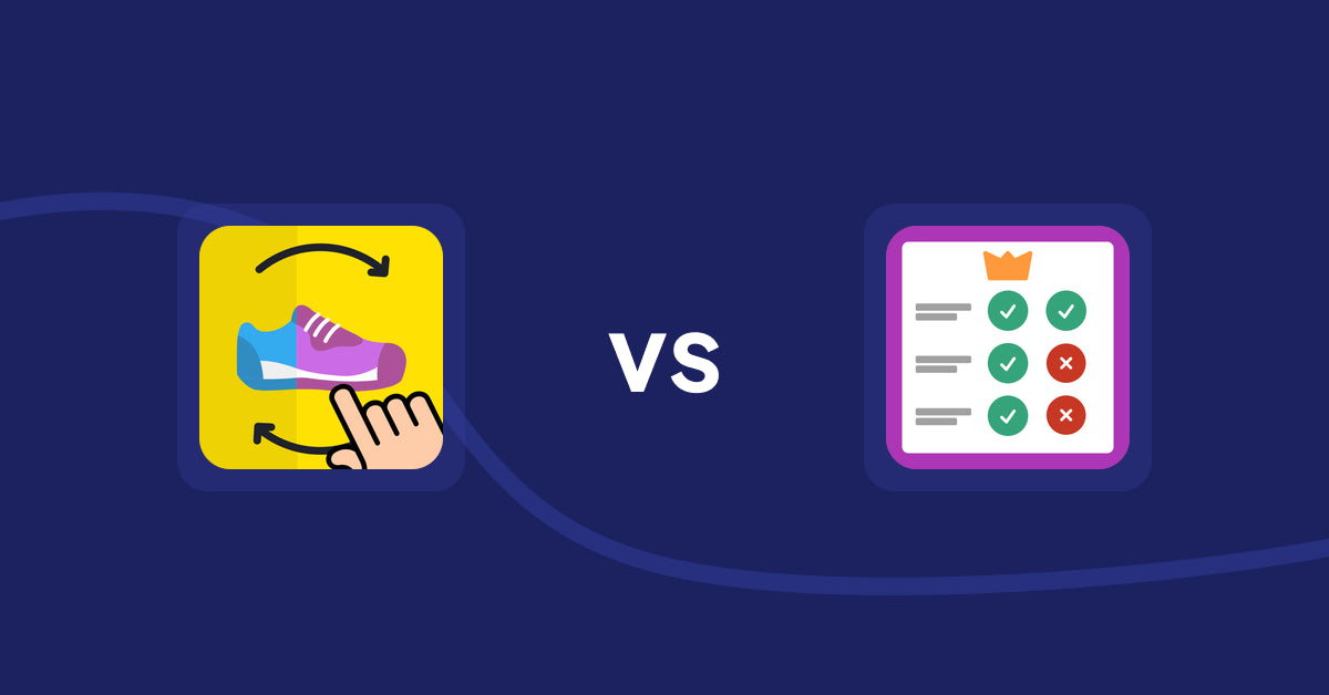 Shopify Product Display Apps: GG Quick View & Hover Slider vs Pretty Comparison Tables