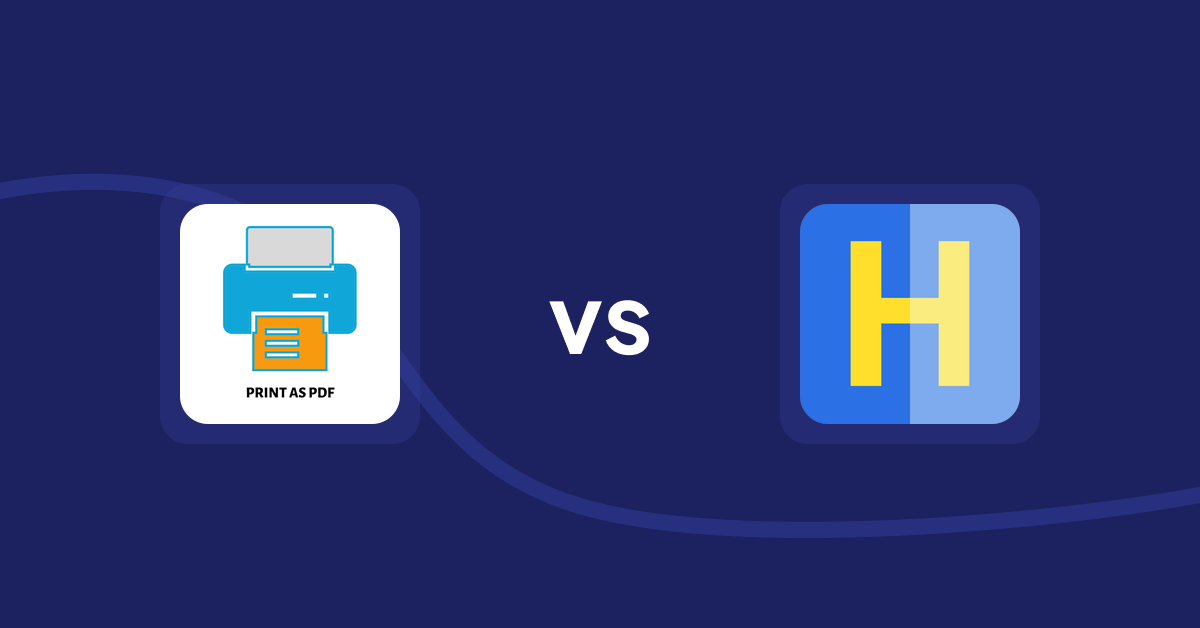 Shopify Product Display Apps: LitPDP ‑ Print as PDF vs HiVar : Hide Sold Out Variants