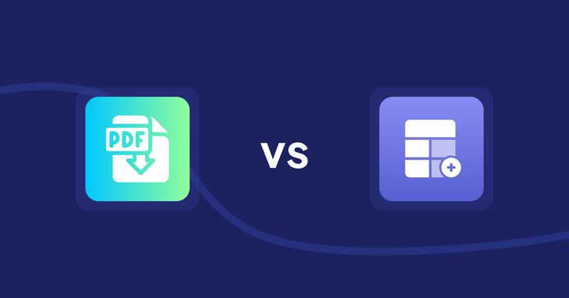 Shopify Product Display Apps: Hukify ‑ PDF Catalog Printer vs Eazy Specification Tags Table