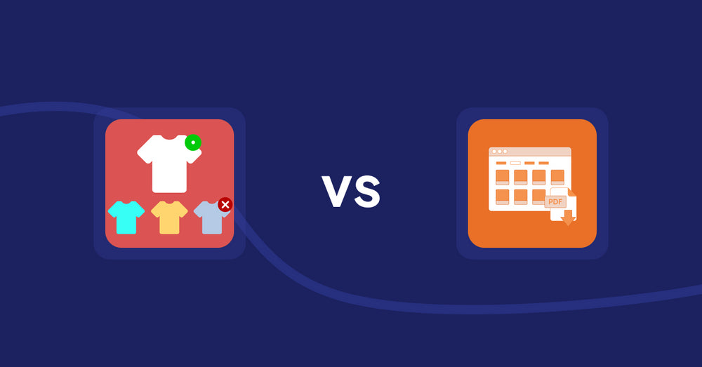 Shopify Product Display Apps: ST: Product & Collection Sort vs Meetanshi PDF Product Catalog
