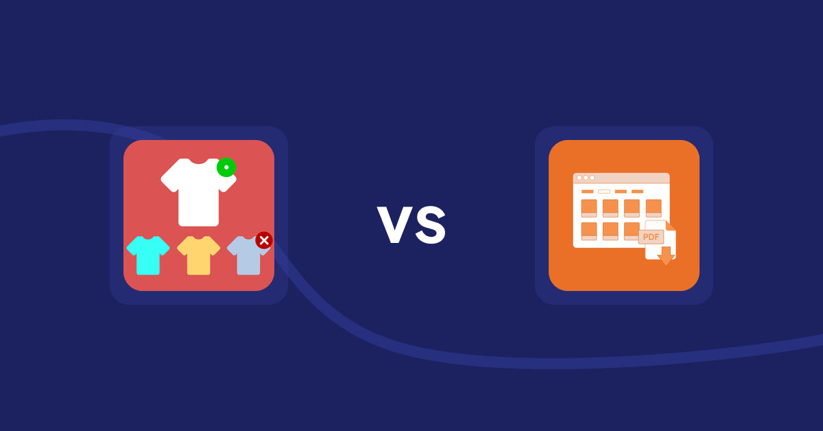 Shopify Product Display Apps: ST: Product & Collection Sort vs Meetanshi PDF Product Catalog