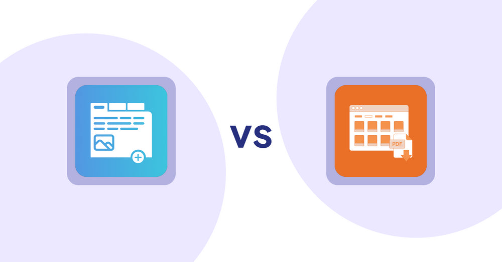 Shopify Product Display Apps: Advanced Product Tabs vs Meetanshi PDF Product Catalog