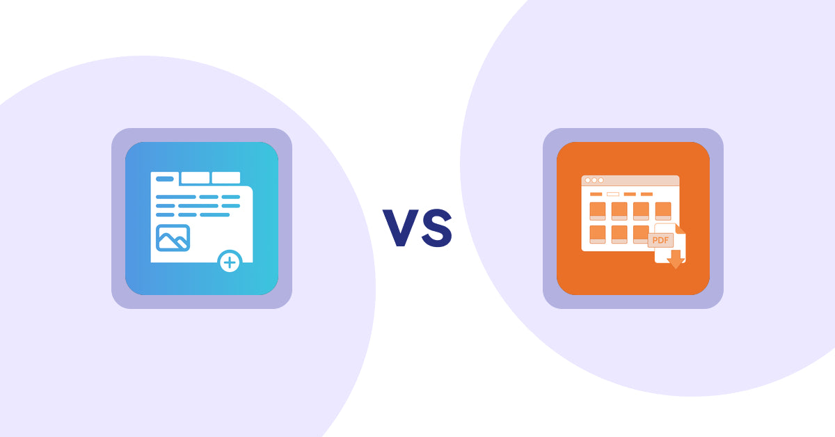 Shopify Product Display Apps: Advanced Product Tabs vs Meetanshi PDF Product Catalog