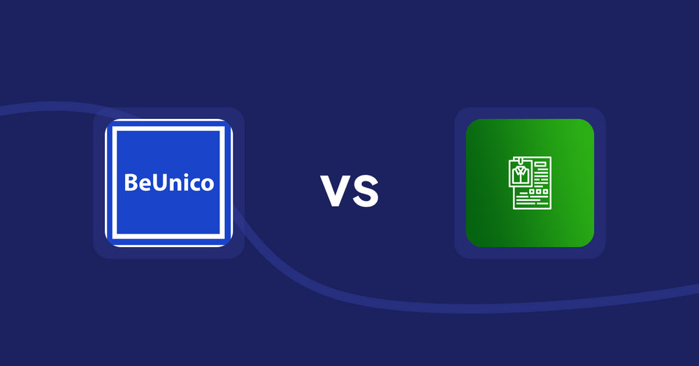 Shopify Product Display Apps: BeUnico vs OC Product Size Chart