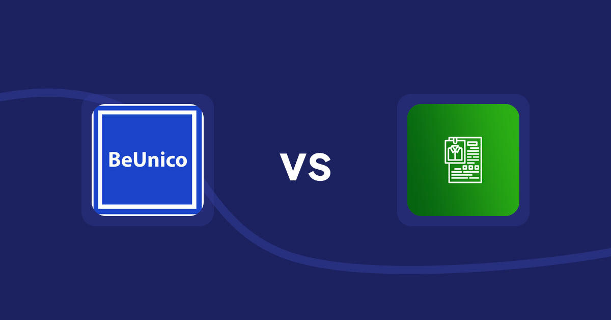 Shopify Product Display Apps: BeUnico vs OC Product Size Chart