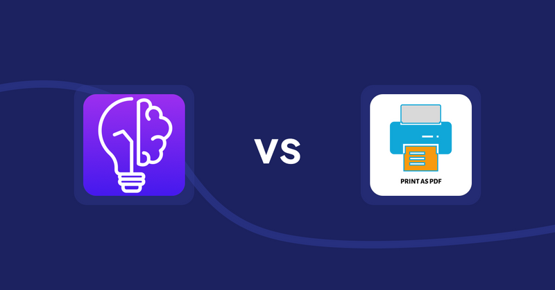 Shopify Product Display Apps: GoWise: AI Product Description vs LitPDP ‑ Print as PDF