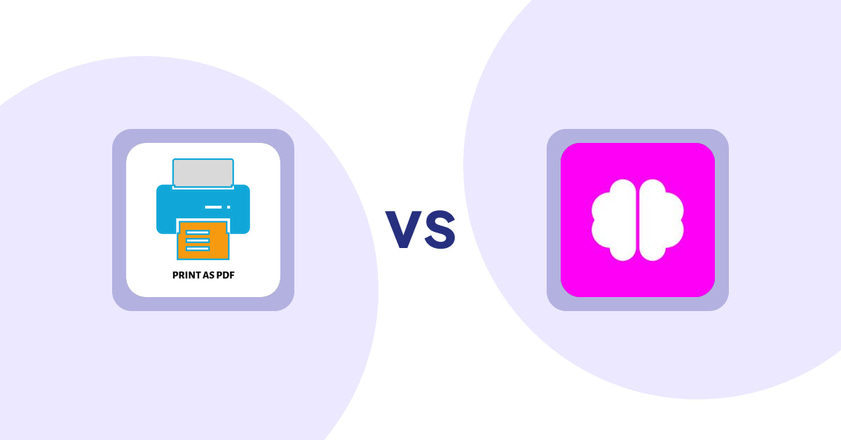 Shopify Product Display Apps: LitPDP ‑ Print as PDF vs Brainy: AI SEO & Content Boost