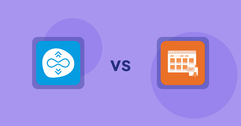 Shopify Product Display Apps: Scroll Freely: Infinite Scroll vs Meetanshi PDF Product Catalog