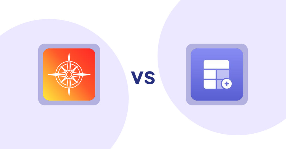 Shopify Product Display Apps: Compass Navigation vs Eazy Specification Tags Table