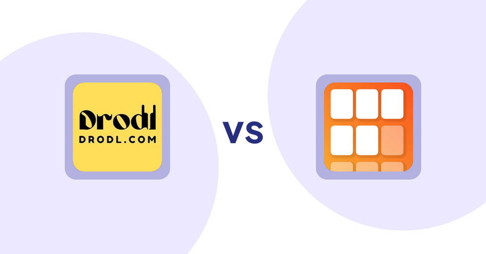 Shopify Product Display Apps: Drodl: Hide SoldOut Products vs Scroll Bee ‑ Infinite Scroll