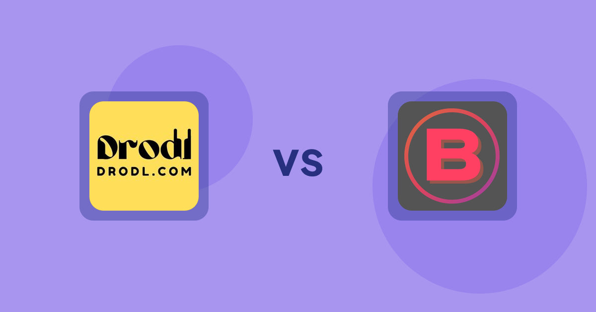 Shopify Product Display Apps: Drodl: Hide SoldOut Products vs Banter Stories