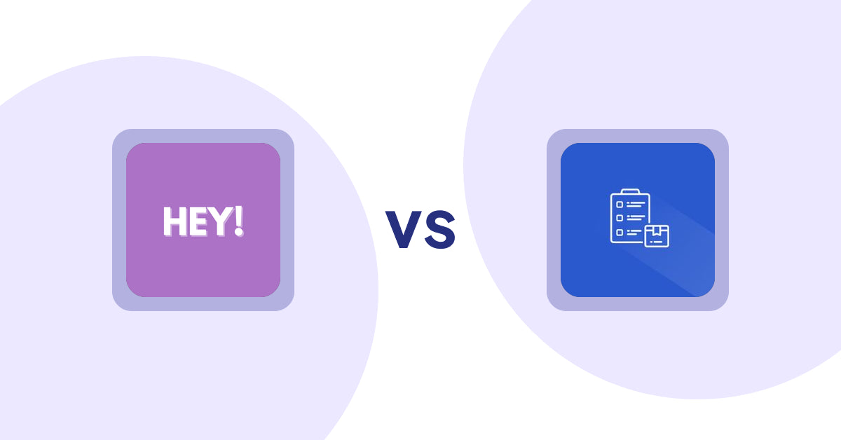 Shopify Product Display Apps: Hey! Product Page Banner & Text vs. Addify ‑ Products Table List