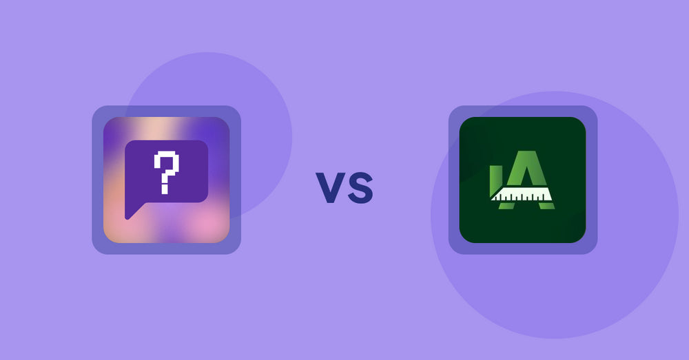 Shopify Product Display Apps: FAQbucket ‑ Help Center & FAQ vs Easy Size Chart by Akeans