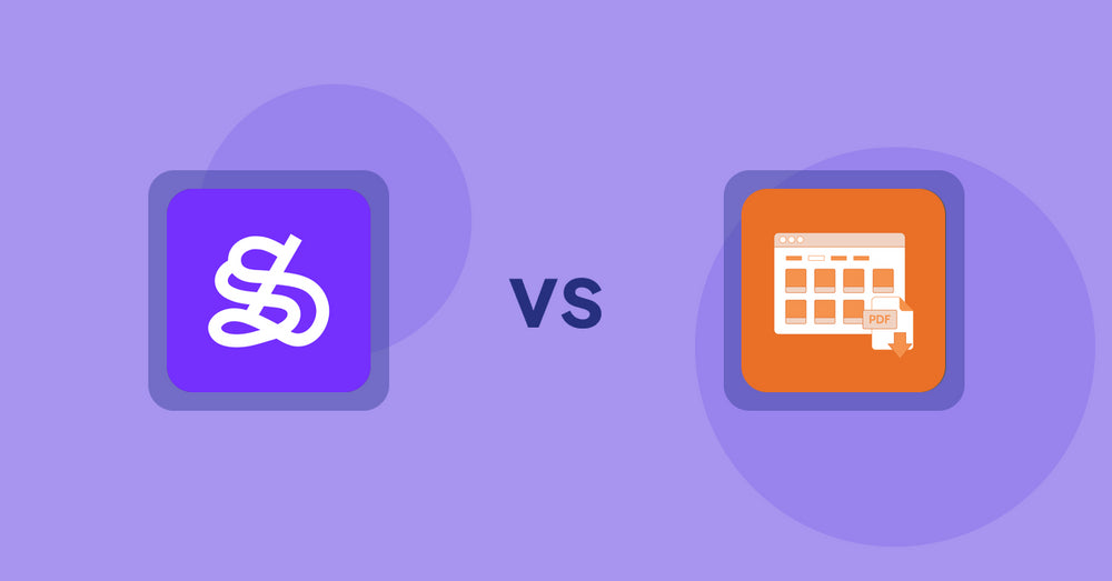 Shopify Product Display Apps: WeShop AI: Model & Product Photo vs. Meetanshi PDF Product Catalog
