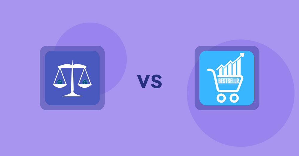 Shopify Product Display Apps: Equate ‑ Product Compare vs Bestsellr
